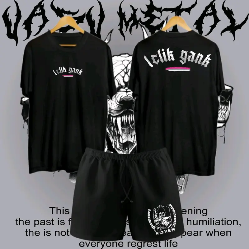 SETELAN UASU METAL 1 SET PRIA WANITA Katun Lengan pendek 1