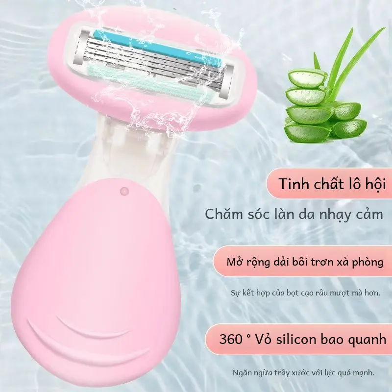 Dao cạo lông bằng tay, chống trầy xước, dành cho trẻ em gái, có vỏ đầu xà phòng, dao cạo lông, tẩy lông Thông Dụng cho toàn thân, không có vết đen ở chân