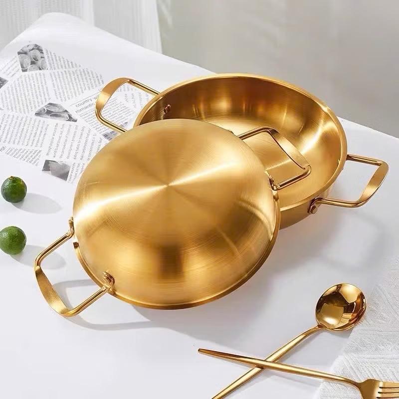   combo 2  Nồi Mì Cay Soup - Nồi Nấu Ăn MINI Bằng Thép Không Gỉ Phong Cách Hàn quốc 20CM 