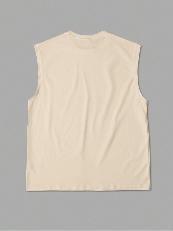 Men's Bull Head Print Round Neck Tank Top, Casual Fit Quick Drying Breathable Sleeveless Top for Gym Workout Running, Men's Clothes for Summer 5
