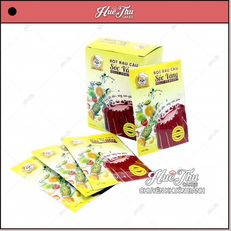 Hộp 10 gói bột rau câu Sóc Vàng (Jelly Powder)