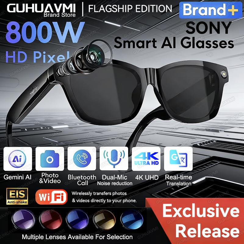 World Premiere 2026 New AI Shooting Glasses 4K HD 800W Pixels Camera Bluetooth Call Voice Assistant AI Translation Smart Glasses - Image 2