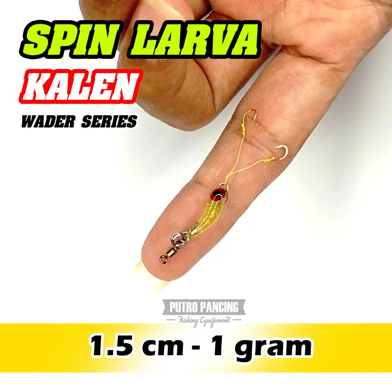Spin Larva Kalen (Uler Keket) Panjang 1,5cm Berat 1gram Umpan Casting Wader 2
