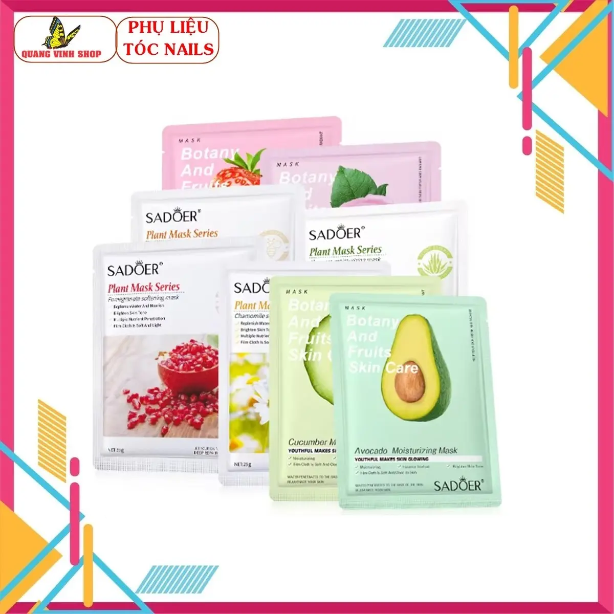 Mặt nạ đắp mặt Sadoer 25ml chiết xuất lựu đỏ làm trắng da và ngăn ngừa lão hóa