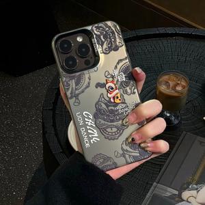 For Infinix Smart 8 Pro 6 Hot 40i 30i 40 Pro 7 Note12 Spark 20C  Lion dance child pattern print, high quality IMD phone case