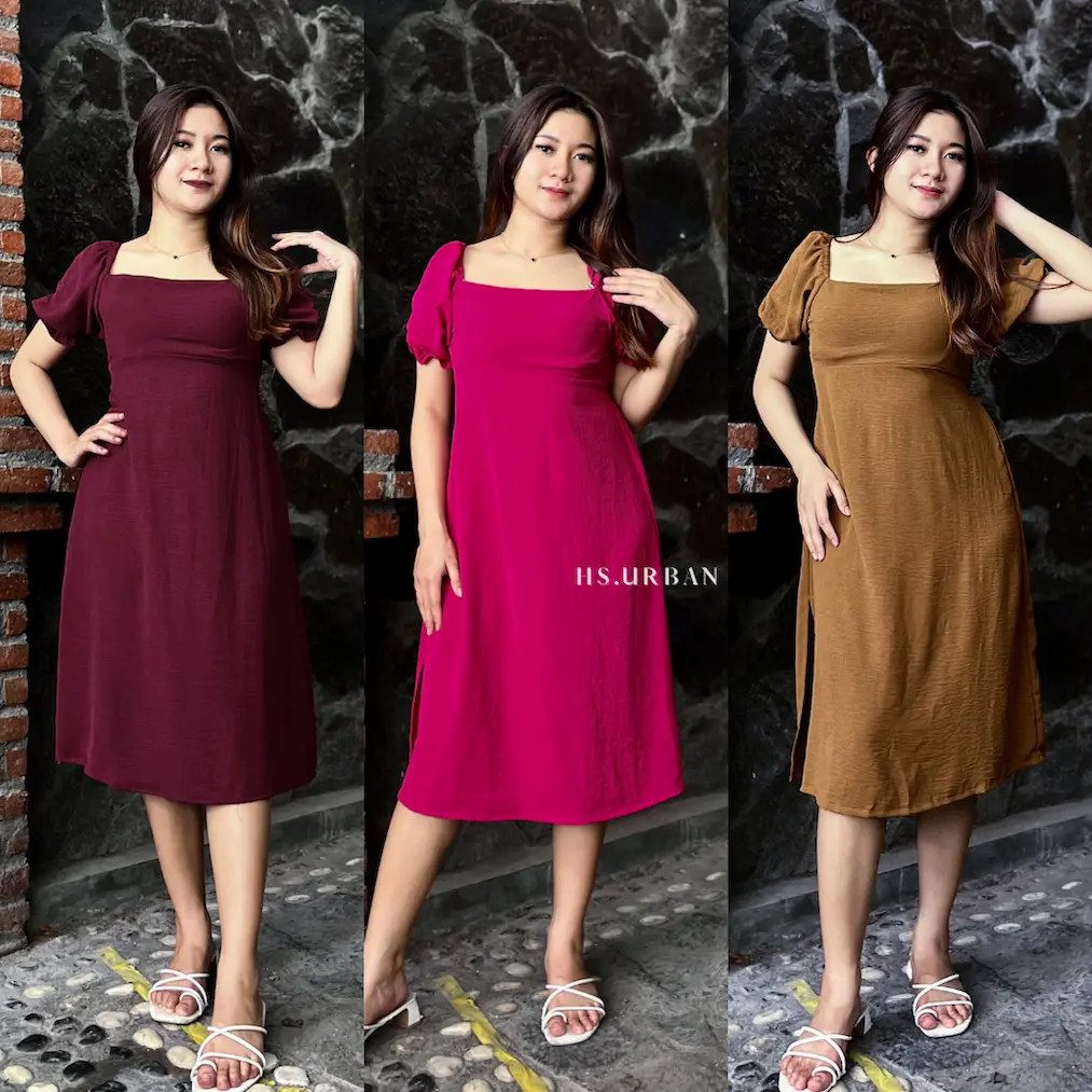 hs.urban - JENNIE KOREAN SEXY MIDI DRESS AIRFLOW