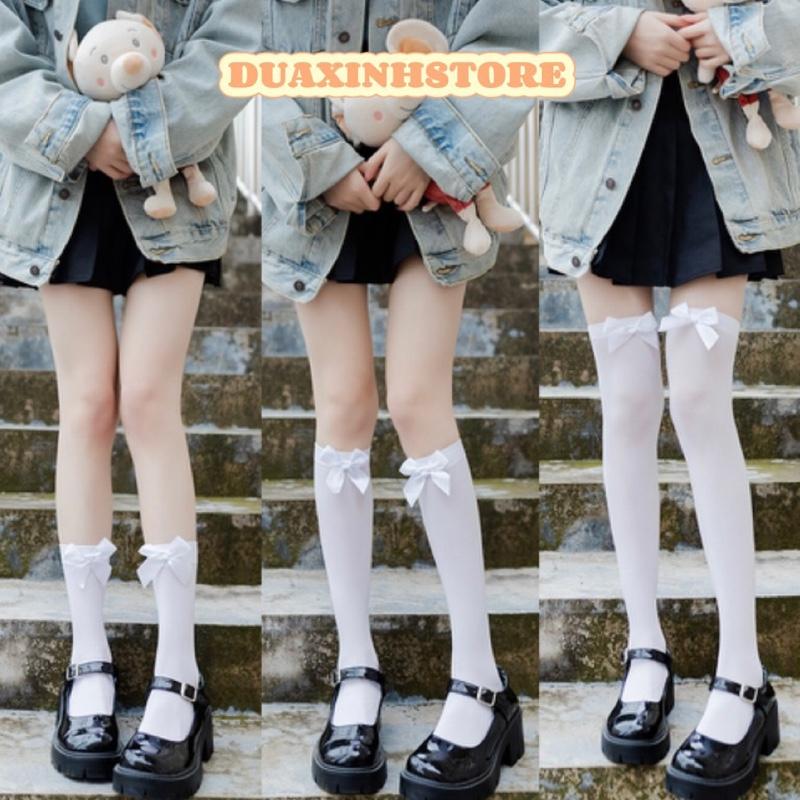 Tất JK Kiểu Nhật Phong Cách Lolita ,Tất Nữ Nơ Bướm- Duaxinhstore 0