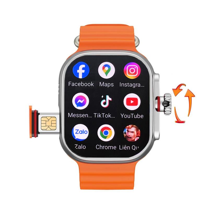 (RAM 4GB/64) Đồng hồ thông minh S10 Ultra 5g lắp sim nghe gọi, màn hình Super Amoled, tải mọi game, Mạng xh, camera 180 độ, cảm ứng đa điểm, pin 1300mah Smartwatch - Tặng 1 dây thép bạc, 1 dây sili đen, 1 dán màn, 1 ốp bạc, 1 củ sạc