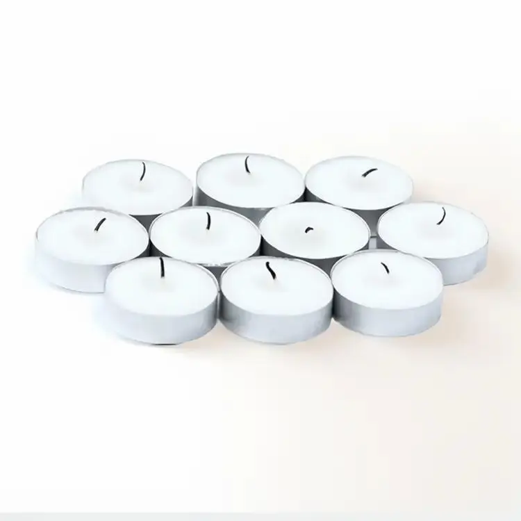 A907 - Paket 10 pcs Lilin Pembakar Minyak Aromaterapi Tidak Beraroma - Unscented Candle Light in Cup Tanpa Asap 1
