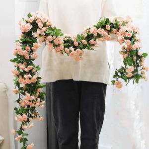 Enredadera de Flores Artificiales, 1 Unidad de Enredadera de Flores Falsas, Enredadera de Flores Decorativas para Hogar Fiesta Boda, Suministros de Decoración para el Hogar
