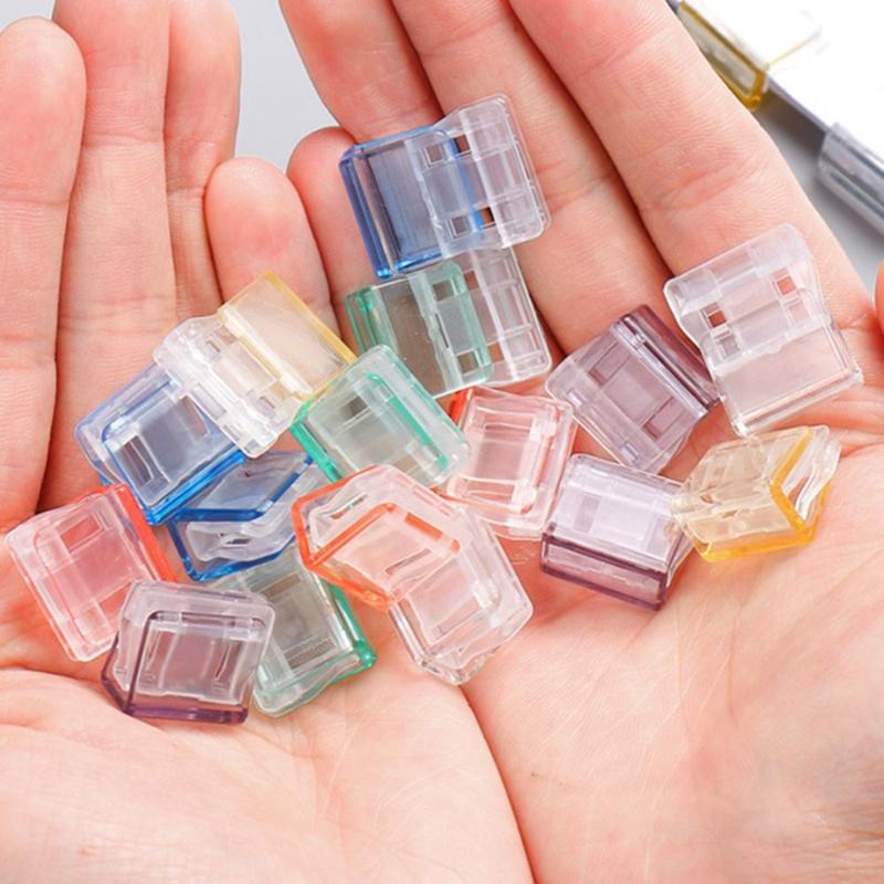 Product Introduction of Creative Candy Color Letter Paper Clip Multi-function Transparent Push Clip Plastic File Holder Clamps Stationery 17