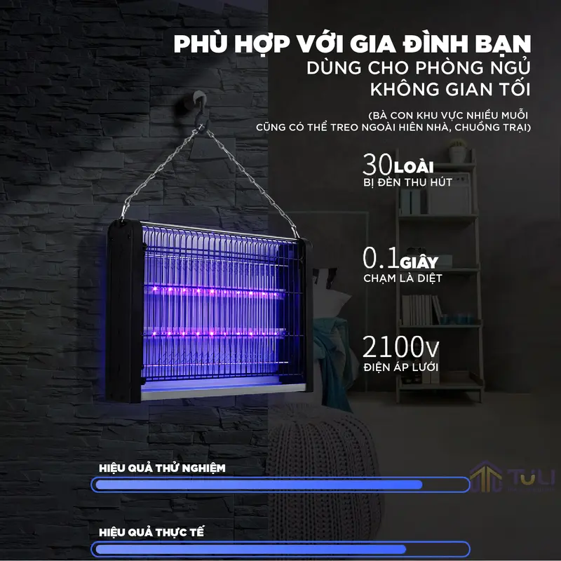 Đèn Bắt Muỗi Và Côn Trùng Tuli TL-006, Công Suất 6W, Máy Bắt Muỗi Bằng Đèn, Bắt Muỗi/Ruồi/Kiến Ba Khoang/Các Loại Côn Trùng, An Toàn Khi Sử Dụng, Có Lớp Lưỡi Bảo Vệ, Bảo Hành 2 Năm đèn bắt muỗi tự động 4
