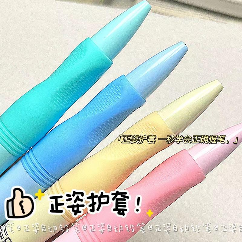 Bút Chì Bôi Xóa Định Vị Tư Thế Cá Heo Sanrio, Phiên Bản 2.0, Ưa Nhìn Cinnamoroll Và Babycinnamoroll, Thích Hợp Để Định Hình Tay Cầm, Bút Chì Nạp, Lý Tưởng Cho Học Sinh, 3