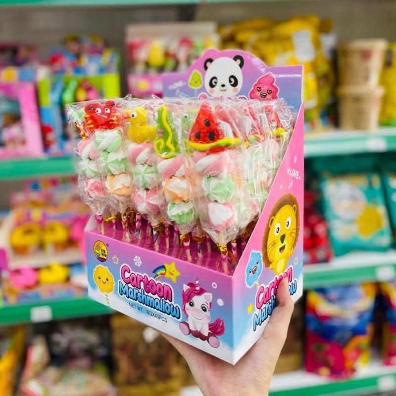 ￼Hộp 40 que kẹo dẻo phủ đường hình thú, noel ngộ nghĩnh