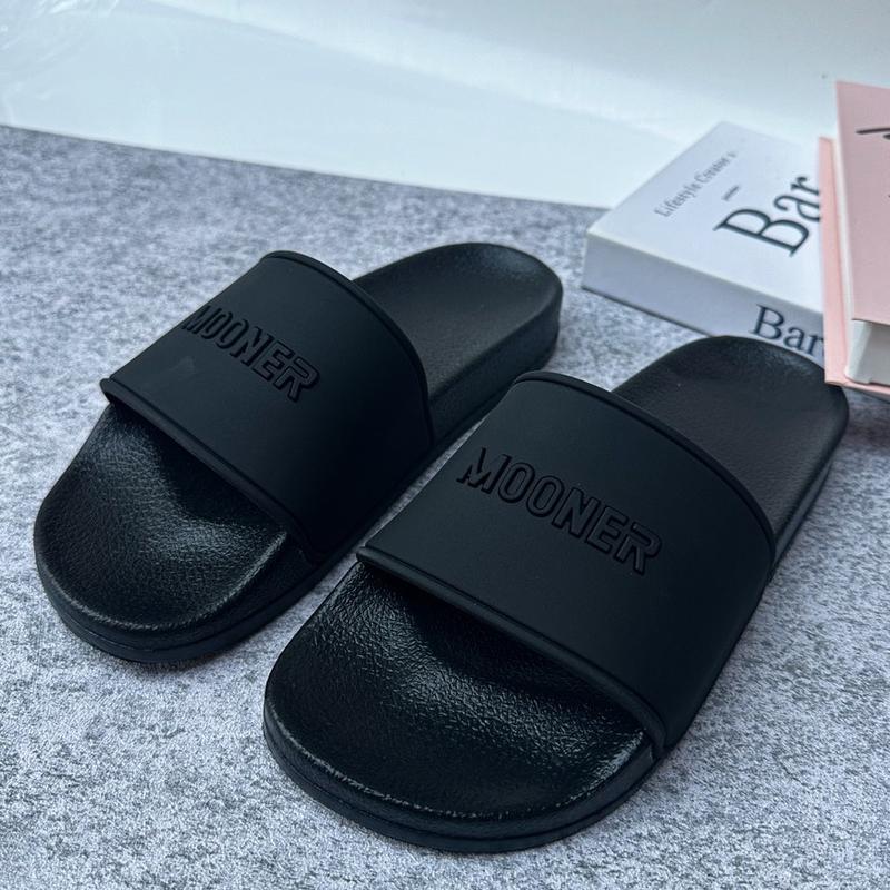 Dép M24 Mooner về màu đen dành cho nam nữ dép quai ngang quai cao su nước đế pu sần mang êm chân