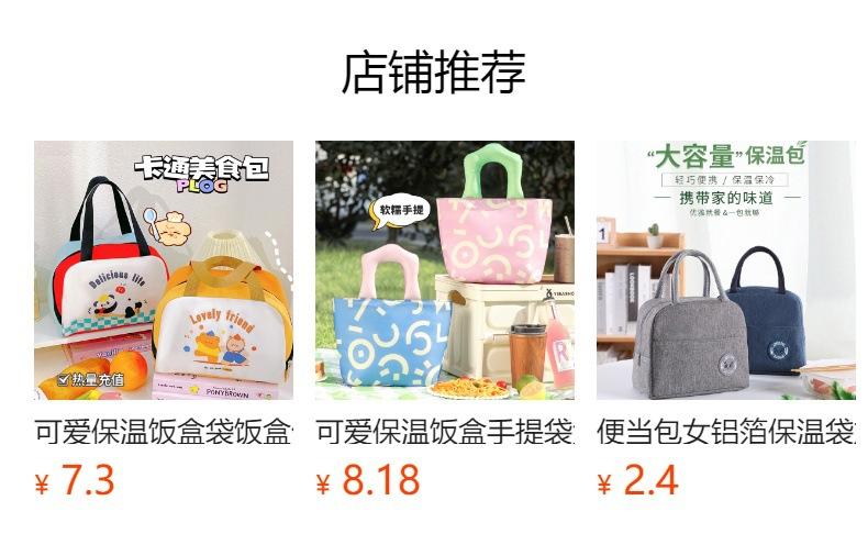 Product Introduction of Non-Woven Fabric Insulated Bag Lunch Box Tote Bag Lunch Bag Lunch Box Bag Student Tote Lunch Storage Cartoon Bento Bag 0