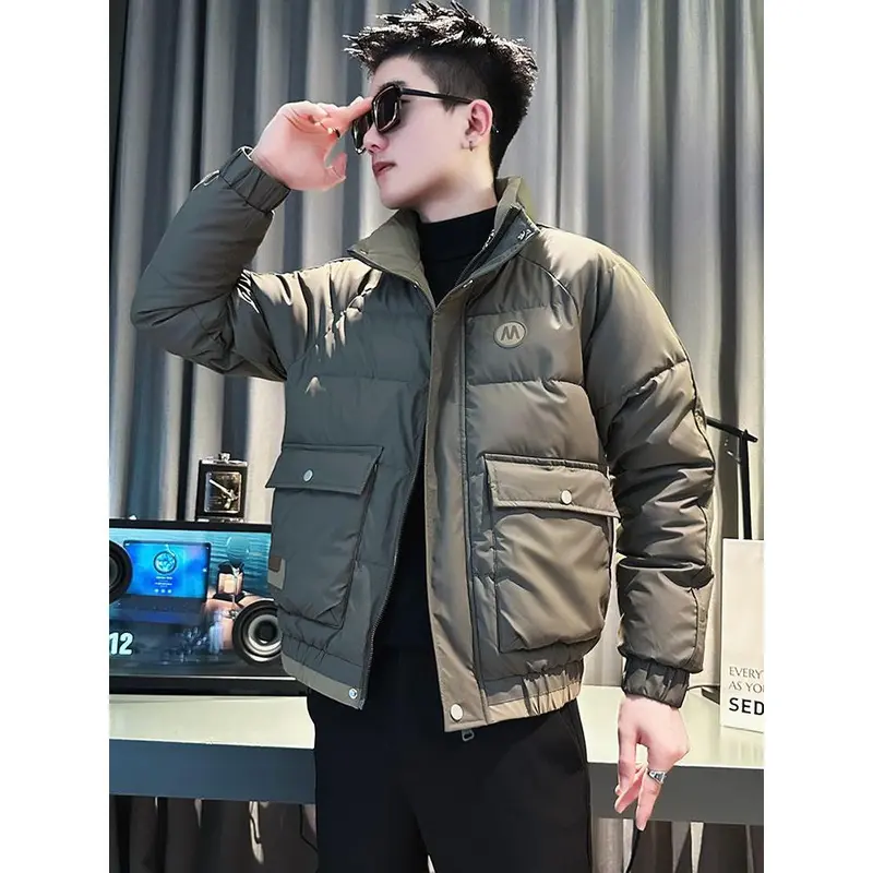 Áo Khoác Cotton, Quần Áo Bảo Hộ Lao Động Pu Shuai, Áo Khoác Mùa Đông Nam, Phong Cách Thường Ngày Ngắn, Áo Khoác Độn Bông, Hàng Mới Về 2023, Áo Khoác Độn Bông Mùa Đông Nam, Chất Lượng Cao, 2025 1