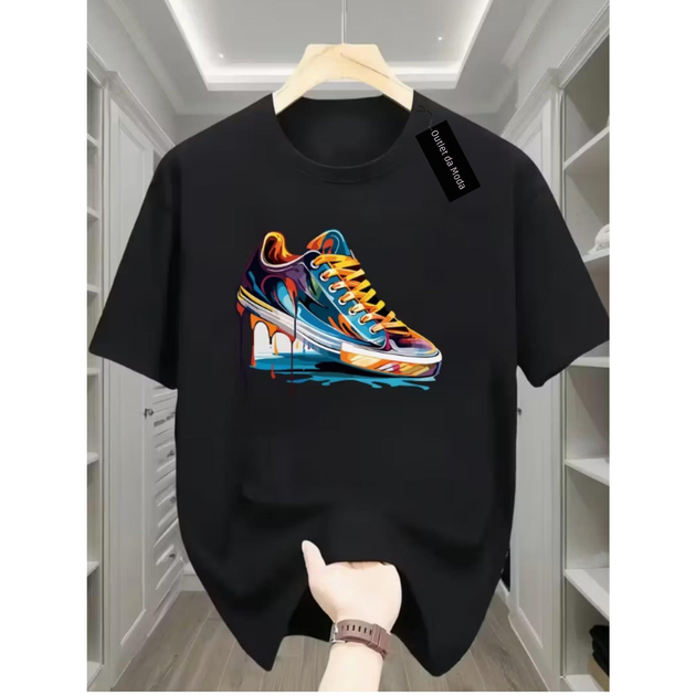 camiseta estampada de tenis personalizado colorido