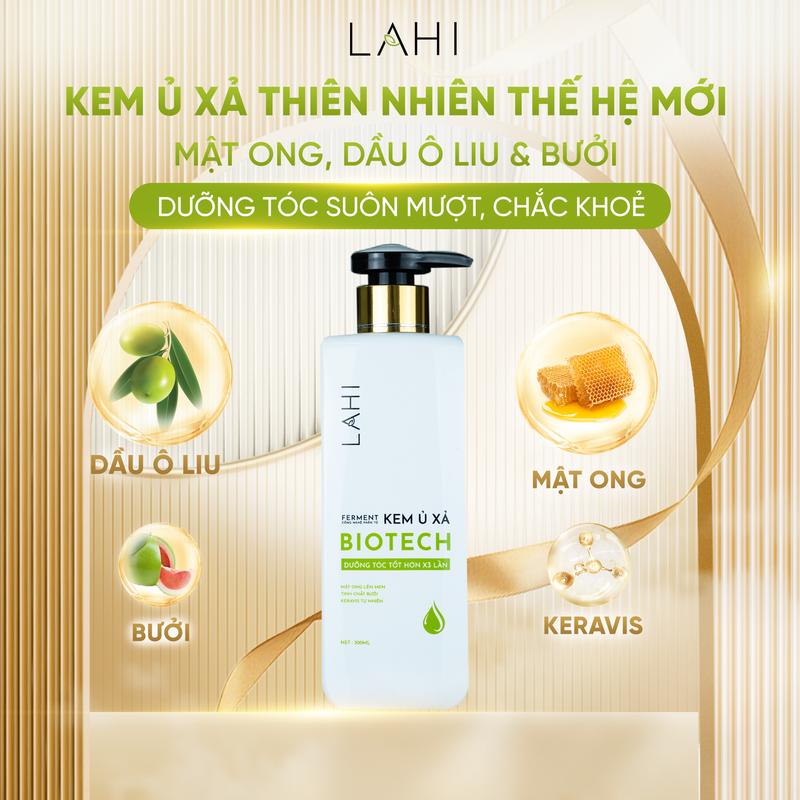 Kem ủ xả mật ong & dầu Ô liu LAHI - Dưỡng tóc suôn mượt óng ả & chắc khỏe 300ml.2 IN 1 Ủ & XẢ.Dưỡng tóc toàn diện daug oil Nữ Women