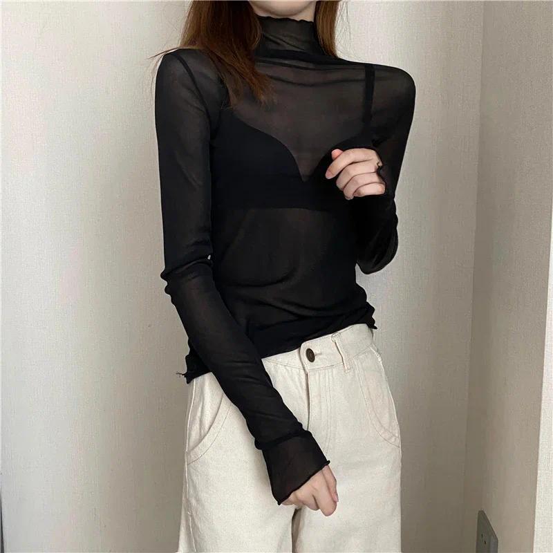 Product Introduction of Áo Thun Nữ, Áo Dài Tay, Xuyên Thấu Đối, 1 Chiếc Top Women 17