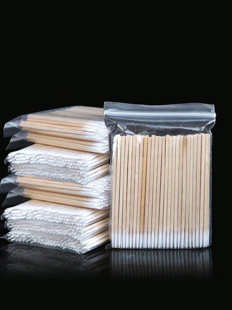 Product Introduction of 100 Pcs Of 7CM Semi-Permanent Tattoo With Pointed Beak Single Head Swab For Eyebrow Tattoo Mist Eyebrow Bleaching Lip Small  Swab Cosmetic  Stick Kapok Stick 13