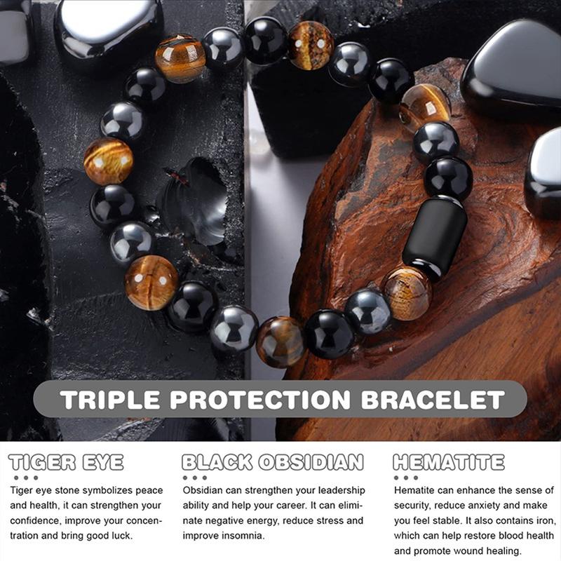 Product Introduction of 12 Constellations Yellow Tiger Eye Stone Black Fashion Bracelet Adjustable Elastic Rope Beaded Bracelet Jewelry Gift for Men Women #466330 35