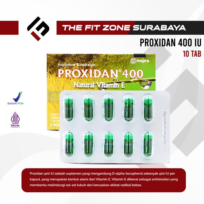 Gambar Proxidan 400 IU 1 Blister 10 Kapsul Suplementasi Vitamin E dari thefitzonestore Kota Surabaya Tokopedia