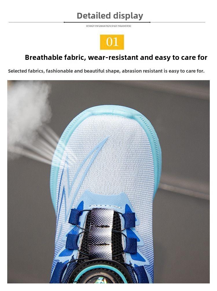 Product Introduction of Children's Sneaker Boy's Casual Shoes Spring and Autumn New Gradient Handsome Basketball Shoes Lightweight Soft Sole Boys' Running Shoes bapesta  shoes kids 4