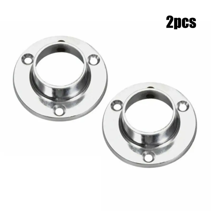 Giá Đỡ Thanh Treo Tủ Quần Áo, Chất Liệu Thép Không Gỉ, Giá Đỡ Ổ Cắm Mặt Bích 2 Chiếc, Cho Tủ Quần Áo 4