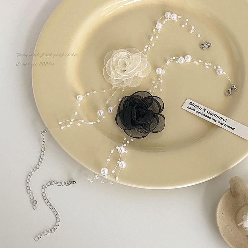 Product Introduction of Vòng Cổ Choker Hoa Hồng, Ngọc Trai Ngọt Ngào Phụ Kiện Cổ, Vòng Cổ Choker Hoa Hồng, Dây Chuyền Xương Đòn Có Thể Điều Chỉnh Thích Hợp Cho Tiệc Cưới 16