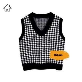 Highly-korean vest Rajut houndstod wanita terlaris best seller#rompi#vest rajut