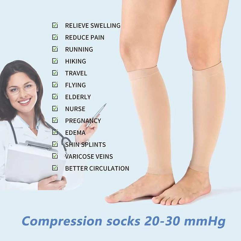 Mới 20-30mmHg Ống nén bắp chân 2 cấp độ áp lực Nhẹ và thoáng khí Tất nén không…
