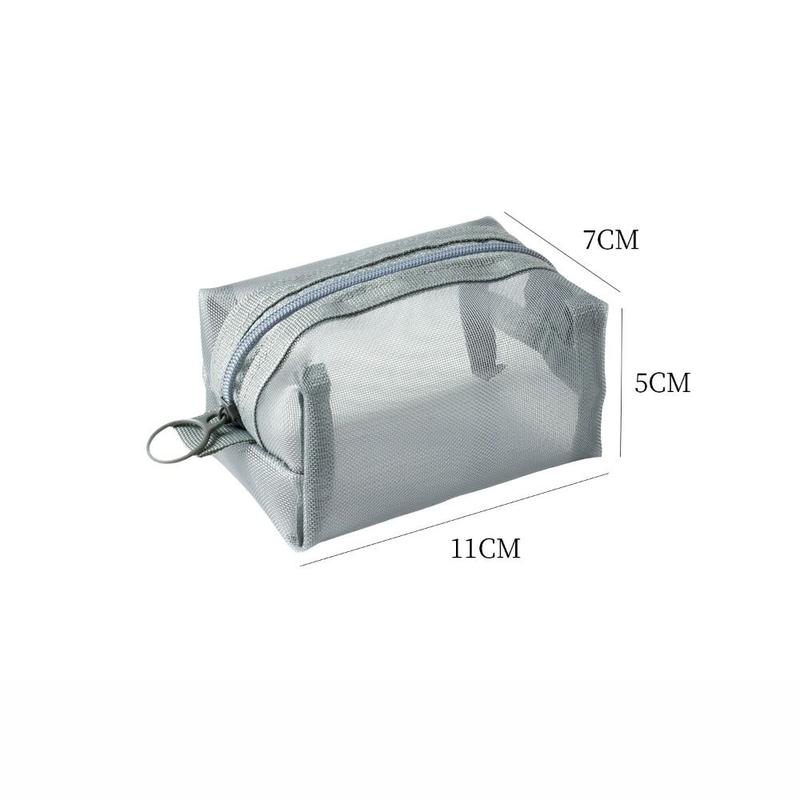 ví đựng tiền Xu, Thời Trang, Màu Trơn Cầm Tay, Dung Tích Lớn, Túi Trang Điểm, Túi Đựng Mỹ Phẩm Lưới, Dành Cho Nam Giới 5