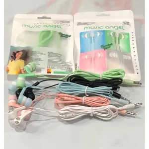 (SP) Headset Music Angel Macaron Super Extra Bass Handsfree Earphone