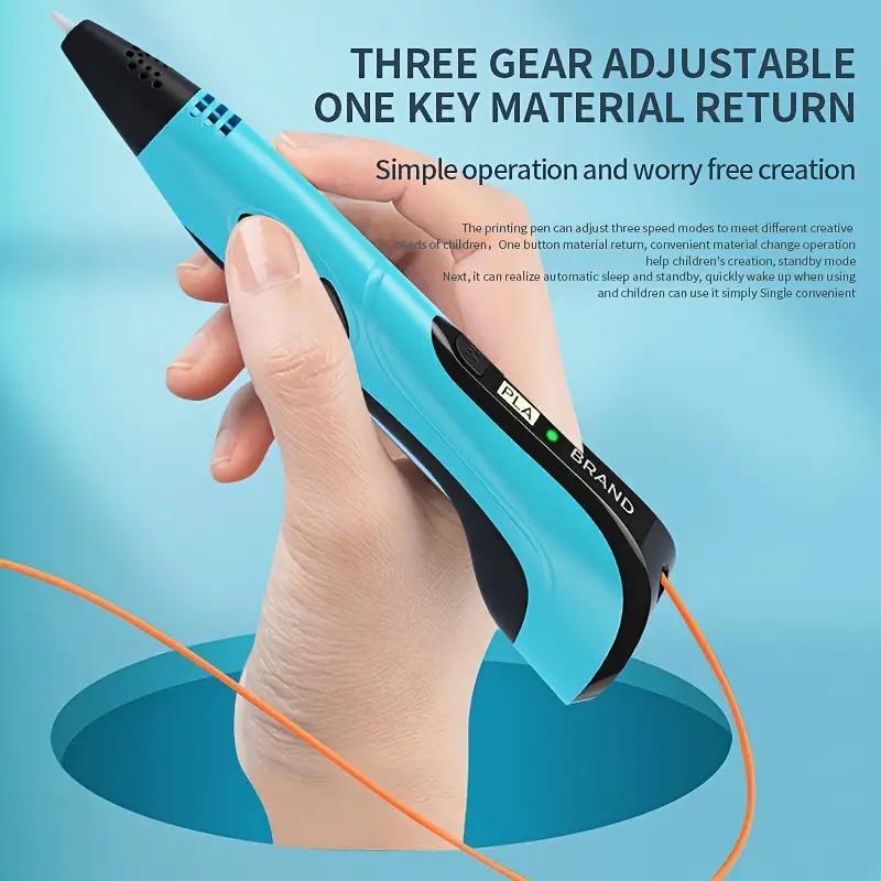 Product Introduction of 3D Printing Pen Set, 1 Set USB Charging 3D Drawing Pen with 3 Colors 3.3m PLA, Creative Painting Pen, Art & Handmade Gift 6
