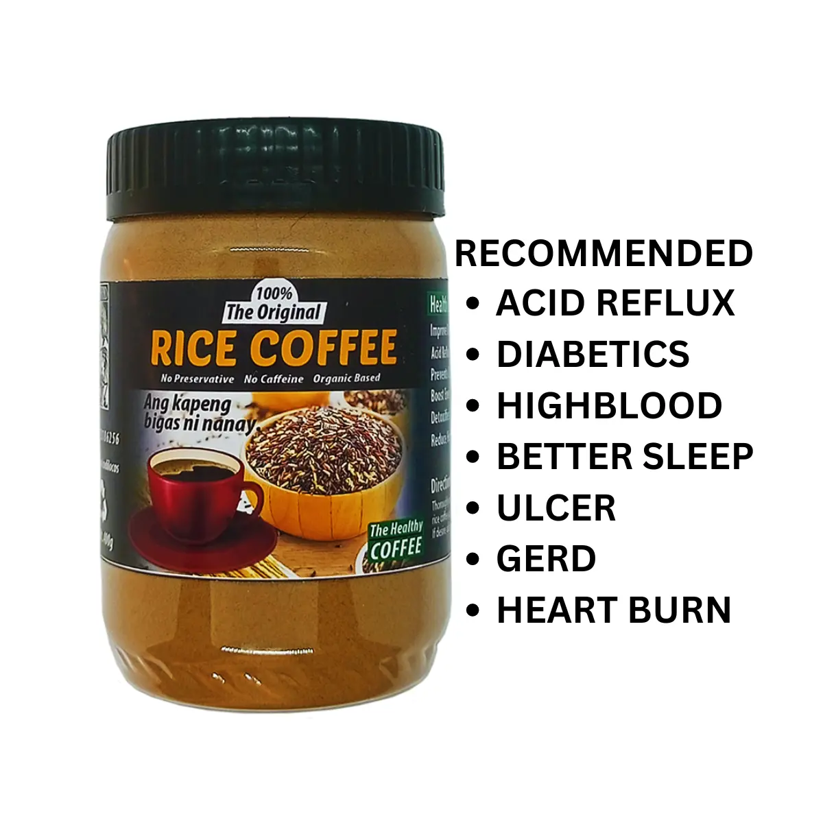 Ilocos Instant Rice Coffee No caffeine pure organice sugar free Natural