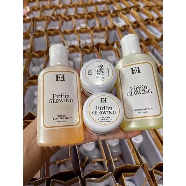 Firfin glowing viral cream Firfin glowing acne dan normal