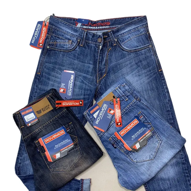 Celana Jeans Pria Panjang Size 28 - 38 Reguler Fit Tebal Lembut Distro Nyaman Dewasa Denim Cowok 4