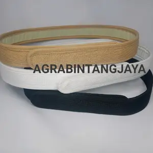 SABUK DALAM POLOS HITAM CREM PUTIH PEREKAT IKAT PINGGANG POLOS PRIA