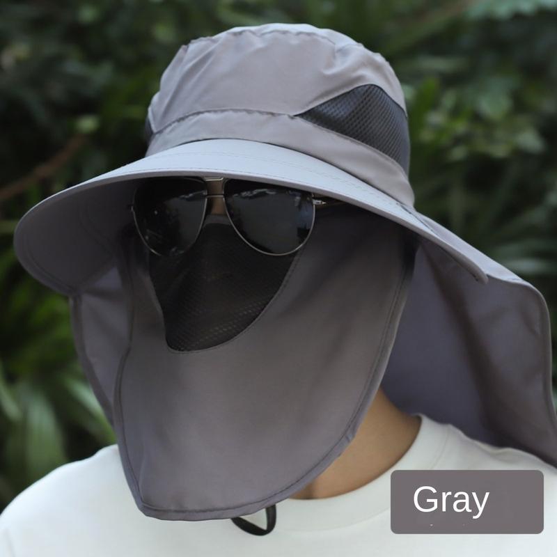Product Introduction of Fashion 360 Degrees Protection Sun Hat Anti-UV Sunscreen and Shading Agricultural Work Hat Removable Face Mask Protect Neck Fishing Cap Summer 22