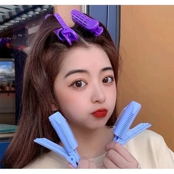 kẹp uốn phồng chân tóc nàu xanh . lô uống tóc nữ tiện dụng