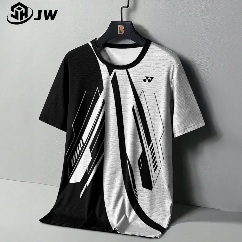 Summer trend new badminton jersey casual outdoor sports breathable round neck short sleeved shirt