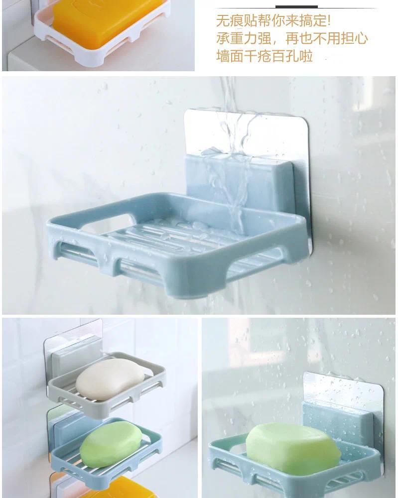 Product Introduction of Giá Để Xà Phòng, Treo Tường, Hai Lớp, Không Cần Khoan, Giá Để Xà Phòng Và Đĩa Bọt Biển, Phụ Kiện Phòng Tắm, Tự Dính, Đĩa 9