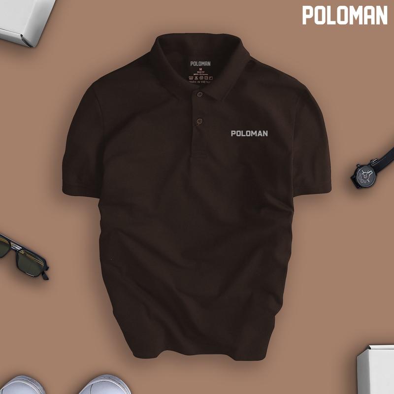 Áo thun POLOMAN nam cổ bẻ BASIC CVC vải cá sấu sang trọng, lịch lãm, thoáng mát - POLOMAN Menswear Top Có Cổ Ngắn Tay Shirt 1