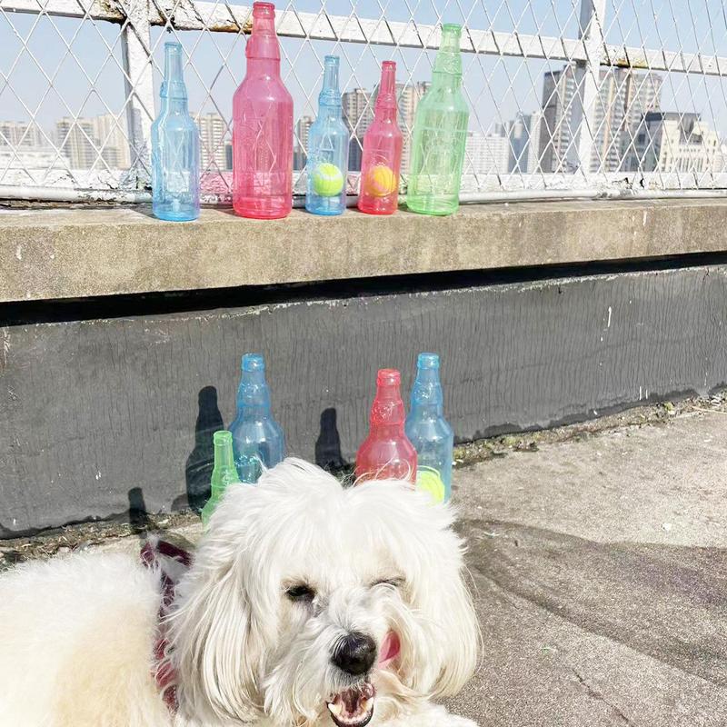 Interactive Dog Toy with Water Bottle, 1 Count Chew Toy for Aggressive Chewers, Squeaky Tennis Ball, Suitable for Small and Medium-sized Dogs 7