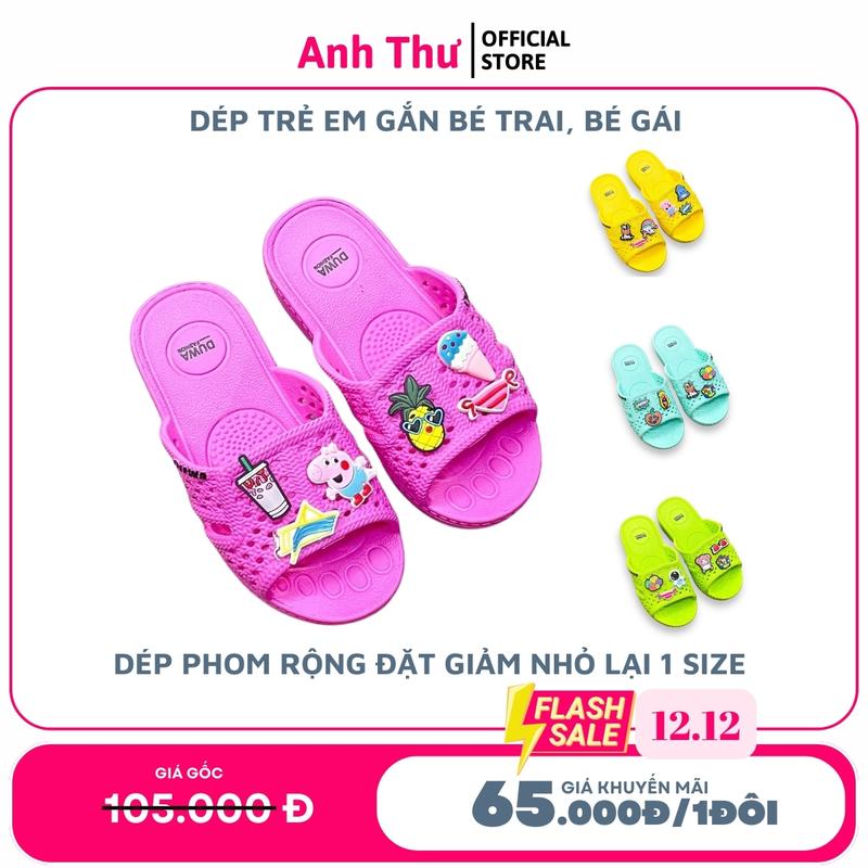 Dép tổ ong bé trai bé gái gắn stickers chất Eva siu nhẹ có 6 màu size 27 đến 34 dép cho bé trai bé gái