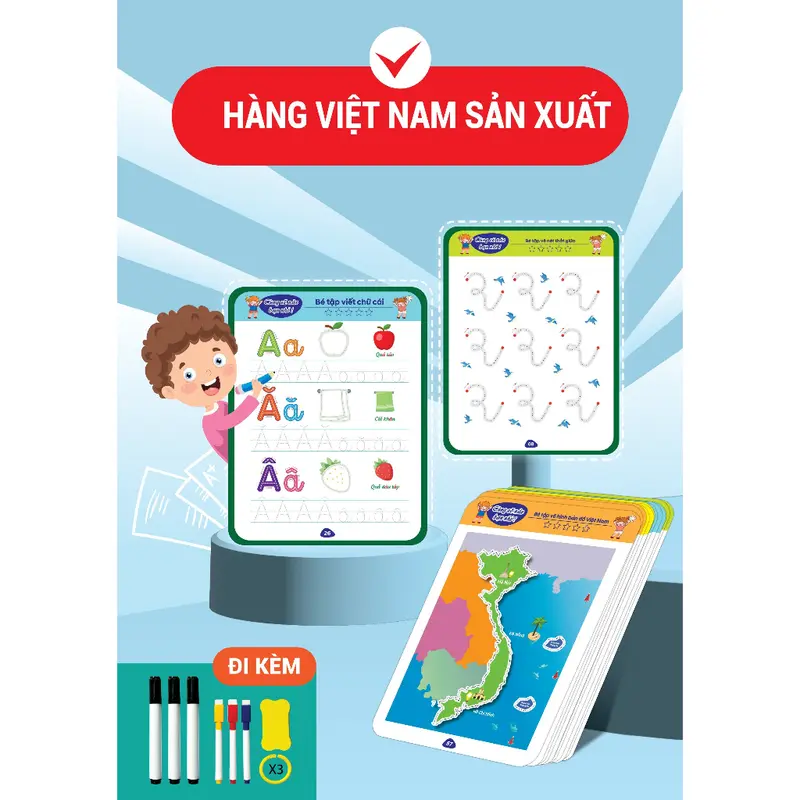 Sách - Bộ tập tô vẽ thông minh xóa được 64 trang kèm bút dạ - Đồ chơi Giáo Dục cho bé từ 1-5 tuổi Thanh Nga 7