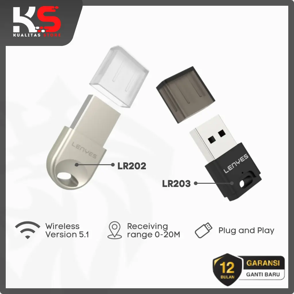 LENYES LR202 LR203 Bluetooth Receiver USB Wireless Adapter 5.1 Alat USB Bluetooth Salon Speaker Audio Mobil