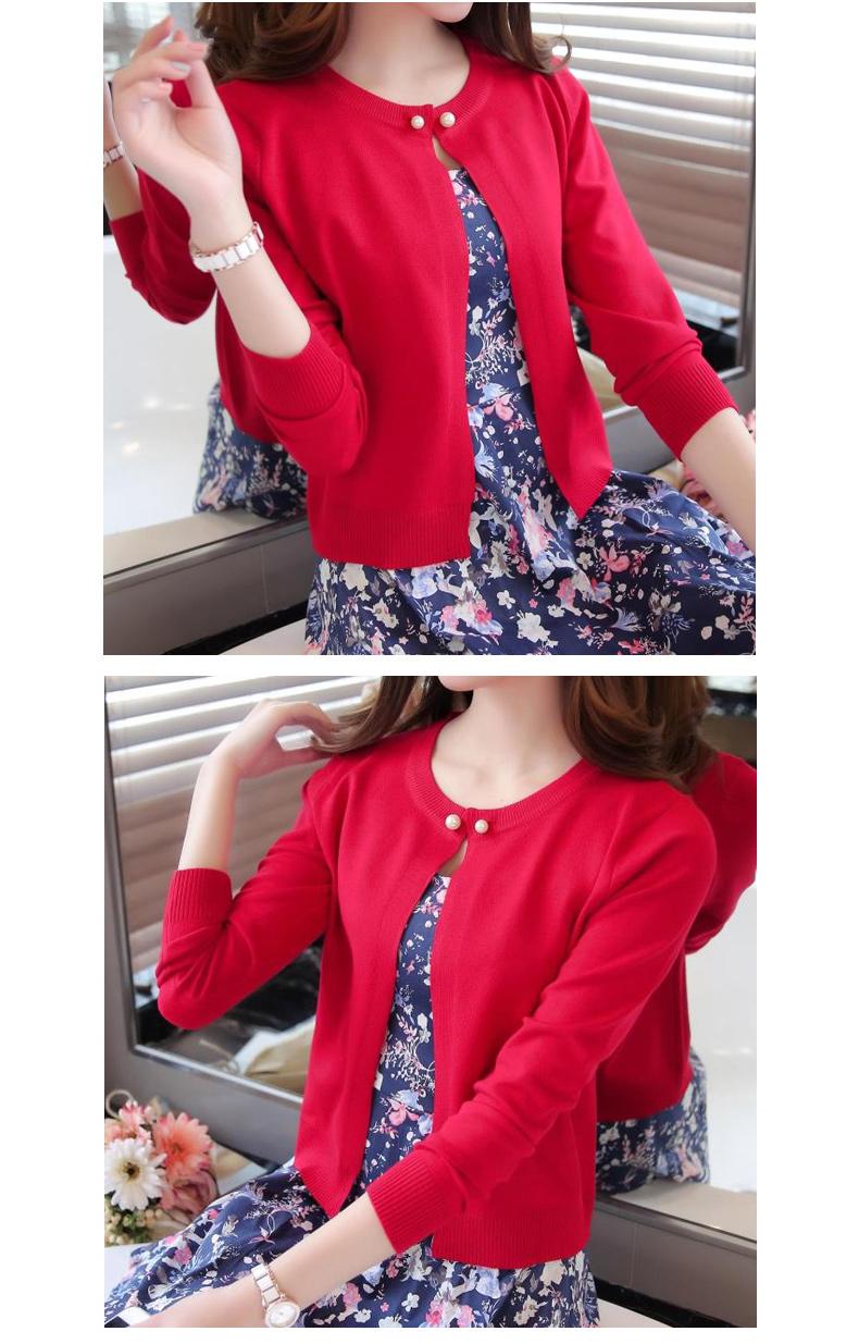 Product Introduction of Knitted Cardigan Short Sunscreen Shawl Thin Coat Spring and Summer Women's Clothing Sweater Long Sleeve Air Conditioning Shirt Knitwear Womenswear Basic Knitting Tops 15