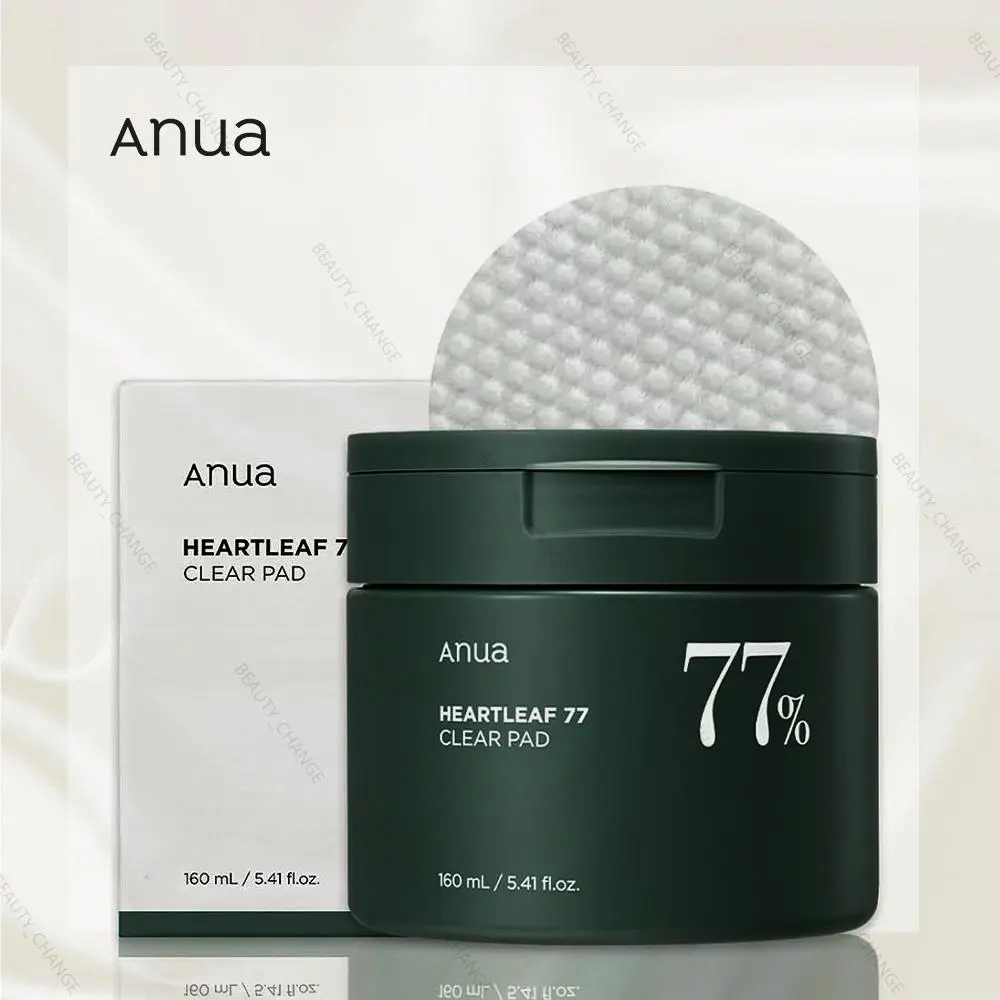 【100%  Asli】Anua Heartleaf 77% Clear Pad toner Soothing Gentle Exfoliating Remover Ance Pimple And Blackhead(70pads) Hydrating Liquid Extract Facial Niacinamide